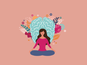 A person taking a calm, deliberate breath before starting work, representing self-compassion as a tool to stop procrastinating